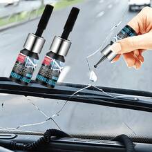 專業汽車玻璃裂縫修復液 - ABS材質耐用工具組，快速乾燥奈米填充劑，有效解決擋風玻璃裂縫，方便的修復方案以恢復清晰視野 - 5g+輔助貼片 - 查看 2