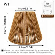 1 buah Kap Lampu Gantung Anyaman Rotan Gaya Bohemian, Lampu Gantung Anyaman Rotan Buatan Tangan Modern, Kap Lampu Gantung Plafon Gaya Rumah Pertanian, Pencahayaan Dekoratif Anyaman Tali Kertas Elegan untuk Pencahayaan Suasana Kantor atau Rumah (Hanya Kap Lampu) - Kap lampu dari tali rami - View 27