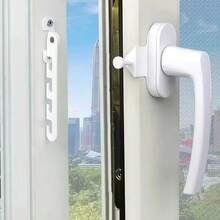 2 Cerraduras de ajustables para ventanas, limitadores de ventana de metal, topes de ángulo con llave, para del hogar - A - Ver 10