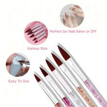 Beginner's Nail Art Set, Including 12 Nail Polish Brushes / 5 Crystal Painting Brushes / 12 Practice Training Cards. Nail Art Tools, Suitable For Beginners For DIY Nail Art And Salon Care Products. - Multicolor - View 2