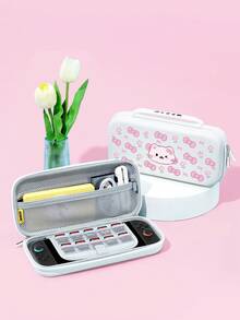 New Switch2 (2025) Game Console Accessories, 1pc Pink Kitten One-Sided Bow Daisy Print Pattern Protective Case/Cover, Compatible With Switch2/Switch NS/Switch OLED/Lite, Suitable For Switch2/Switch Game Console Accessories, Full Set, Storage Bag, Game Card Case, Switch Protective Case, Best Gift For Switch Players - Multicolor - View 18