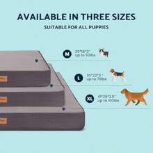 Cama ortopédica de gel de espuma viscoelástica para perro cojín de cama para mascotas resistente a mordeduras con parte superior de terciopelo de felpa funda extraíble forro impermeable y parte inferior antideslizante XL - Extragrande 41293,5 pulgadas - Ver 3