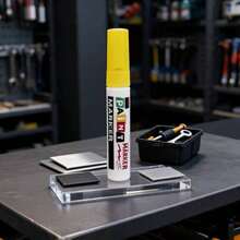 Unisex Waterproof Quick-Drying Paint Marker With 8mm Thick Tip, Industrial Style For Car, Home And DIY - Yellow - View 4