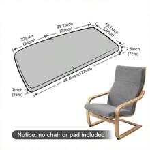 1PC Jacquard Poang Chair Cushion Cover All Seasons Universal Chair Seat Slipcover Stretch Relax Chair Seat Cover For Living Room - Chair Covers - View 2