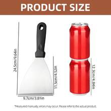 1/2Pcs Stainless Steel Griddle Spatula With Heat Resistant Non-Slip Handle, Wide Angled Blade BBQ Turner For Steak, Burger & Flat Top Grilling - - - View 4