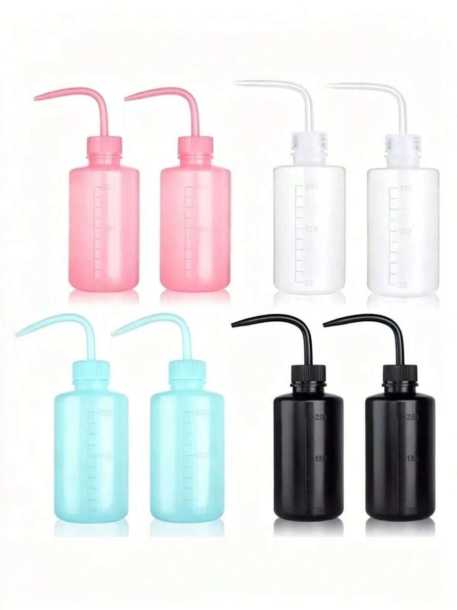 1/2pcs Small Plastic Watering Can With Precision Nozzle And Squeeze Design - Refillable, Suitable For Eyelash Rinsing, Tattoo Care, Succulent Watering, Indoor Plant Care And More - Multicolor - View 1