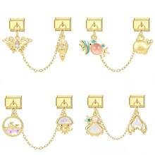 Italian Exquisite Elegant Gold Double Chain Fashion Bracelet Modular Accessory - Two Modules Per Group - View 1