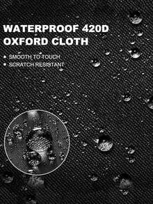 1pc Oxford Fabric Gift Packaging Storage Bag, Black Packaging Paper Storage Bag With Handle, Easy To Carry Square Container - Multicolor - View 6