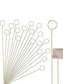 40pcs- Metal Flower Stand, Heart-Shaped Flower Card Photo Memo Stand, Suitable For Bouquet Decoration, Fresh Flower Packaging, Banquets, Festivals, Parties, Weddings, Birthdays, Anniversaries, Table Decoration, Mother's Day And Graduation Ceremonies - A - View 14