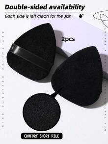 Soft Teardrop Makeup Sponge Set, Elastic Face Makeup Sponges For Foundation, Cream, Powder, Daily Makeup Tool, Portable For Bedroom Vanity, Travel, Practical And Affordable Makeup Accessory, Christmas Holiday Gift - Black - View 8