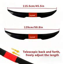3pcs/Set Glossy Black ABS Universal Car Trunk Spoiler Wing Modification No-Drill V-Shape High Kick Ducktail Tail Wing, Adjustable Rear Spoiler, Enhances Handling And Style - A - View 2
