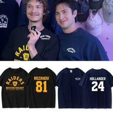 Camiseta Heated Rivalry Serie de Hockey Shane Hollander Ilya Rozanov Número 24 81 |         Playera Negra de Algodón |         Ropa Casual de Edición Limitada para Hombres y Mujeres - Negro - Ver 2