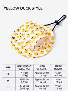 1pc Cute Pet Sun Hat, Yellow Duck Mini Cowboy Bucket Hat For Small Dogs Cats, Lightweight Breathable, Outdoor Summer Protection, Adjustable Strap, Multi-Color Options, Pet Supplies Dog Supplies - Multicolor - View 4