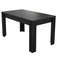 Dining Table, Contemporary Dining Table, Sturdy Dining Table, Four-Legged Table, Oak Table, Rectangular Dining Table, Coffee/Leisure Table, Modern And Minimalist Dining Table - 黑色 - 查看 8