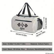 Customizable Name Large Capacity Travel Tote Bag, Suitable For Girls, Boys And Teenagers, Lightweight Sports Gym Bag With Shoe Compartment, Can Be Used As Carry-On Luggage, Perfect For Travel, School Or Fitness - Multicolor - View 7