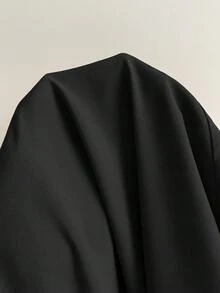 Rusttydustty 波希米亞風蕾絲拼接流蘇飾邊黑色長袖上衣，休閒優雅復古襯衫，適合秋季、萬聖節 - 黑色 - 查看 11