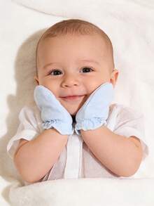 6 Pairs Multicolor Cute Newborn Anti-Scratch Gloves Set Suitable For Daily Use - Multicolor - View 4