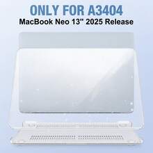 2026新款閃亮筆電保護殼適用於Macbook Neo 13吋 A3404 100%匹配原廠配色 防刮易安裝 A18 Pro 霓虹保護殼 閃耀靛藍、柑橘、腮紅配色 - 彩色 - 查看 2