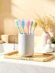 Protector de cabezal de cepillo de dientes transparente y suave de estilo aleatorio, accesorio de baño, estuche protector de cepillo de dientes para viajes, ideal para el baño y los viajes - transparente - Ver 10