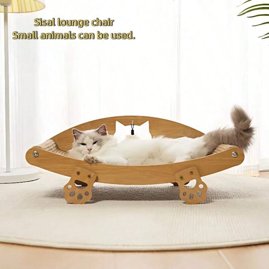 Cat Bed Integrated Sisal Woven Scratching Nest, Scratch-Resistant No-Shedding Sofa Cat Claw Nest, Anti-Scratch Cat Lounger, Pet Home Toy