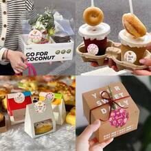 502pcs/Roll Tulip Thankyou Pattern Stickers, 10 Assorted Christmas Gift Packaging Labels, Gift Box Seal Stickers, Scrapbook Planner Decoration Stickers, Paper Craft Decoration, Party Gifts, Gift Box Decoration And Encouragement Stickers - Multicolor - View 3