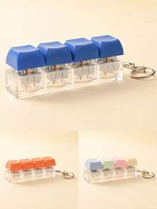 3/1 Creatively Innovative Stress Relief Button Clip Music Keychain Pendant Small Tool, Used For Relieving Stress, Bag Pendant, Key Pendant - Multicolor - View 9