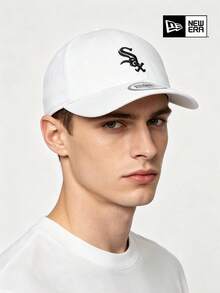 New Era White White Sox Embroidered Baseball Cap For Men Women Teens, Ideal For Daily Commute Street Style Outdoor Sports & Casual Travel Outfits - White - View 1