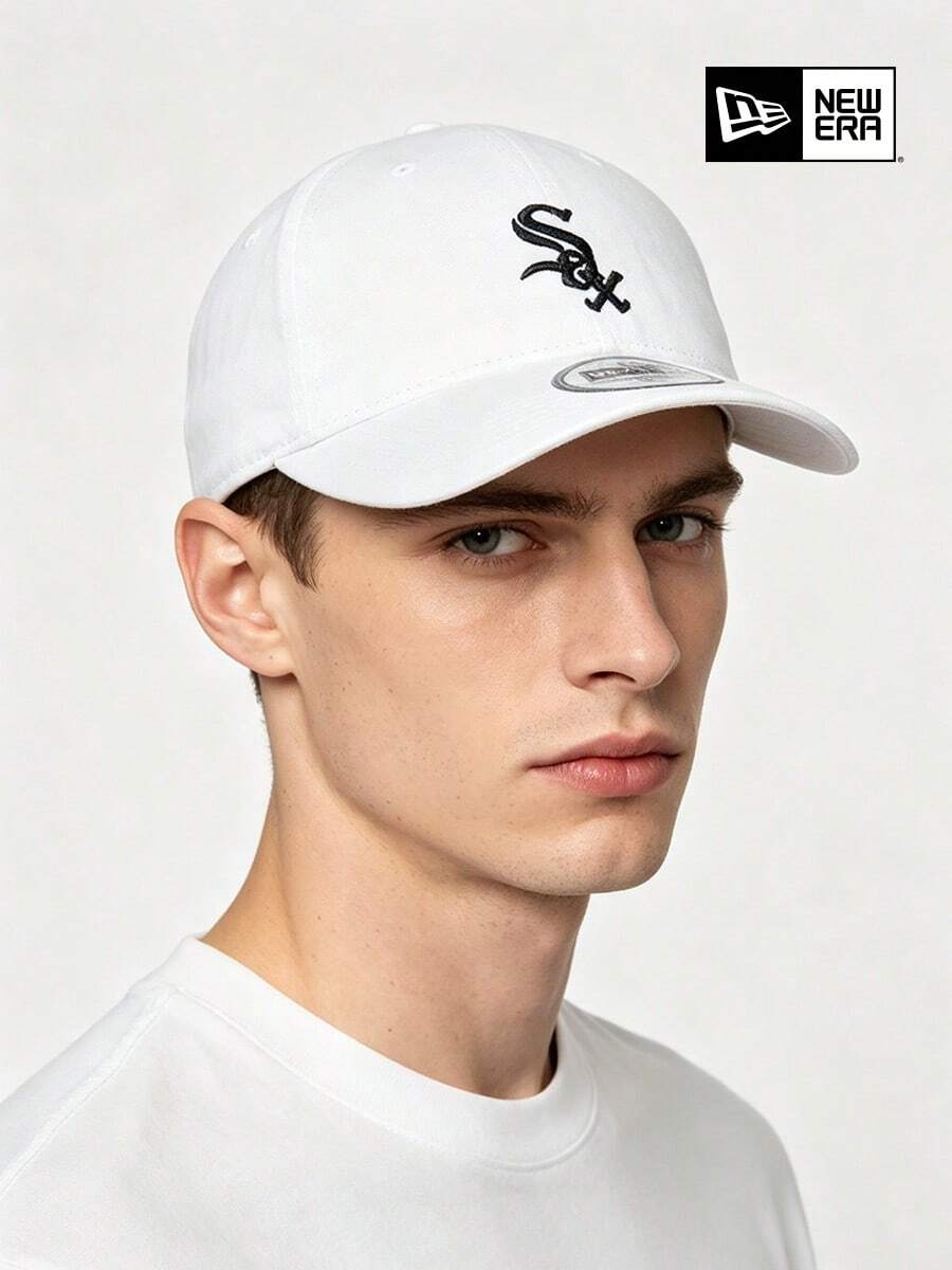 New Era White White Sox Embroidered Baseball Cap For Men Women Teens, Ideal For Daily Commute Street Style Outdoor Sports & Casual Travel Outfits - White - View 1