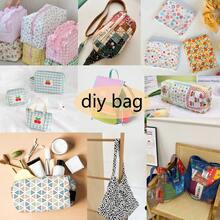 1Pc Summer Spring Daisy Dot Flower Bee Elements Measuring Made From 100% Polyester Fabric, Patchwork For Quilting, DIY Craft Projects, Gift Giving, Bag Crafting, Pillow Covers, DIY Handmade Sewing Precut For Patchwork Craft Supp - Default - View 4