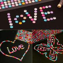 646pcs/Pack 5mm Rhinestone Stickers, Gemstone Stickers, Self-Adhesive Jewelry Stickers, Craft Shiny Rhinestone Stickers, Eye Makeup Decoration, Eyes, Nails, Various Styles Acrylic Rhinestone Stickers - Multicolor - View 6