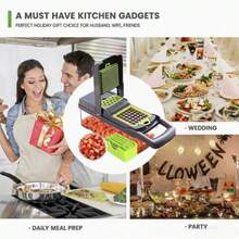 16-In-1 Vegetable Slicer, Multi-Functional Vegetable Slicer, Multi-Functional Fruit Slicer, Multi-Functional Kitchen Tool, Suitable For Home Cooking, Easy To Store. - View 3