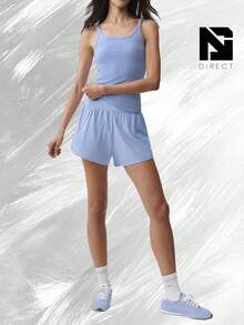 Match Point Short - Light Provence Blue - View 3