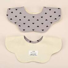 Cotton Towel For Newborn Babies, Country Floral Style Triangular Bandana For Boys And Girls, Baby Bib Accessory. - 朱古力 - 查看 1