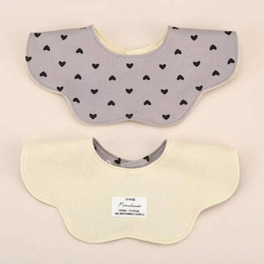 Cotton Towel For Newborn Babies, Country Floral Style Triangular Bandana For Boys And Girls, Baby Bib Accessory. - 朱古力 - 查看 1