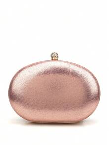Bolso de mano de noche con strass de acrílico para y boda, bolso de hombro con cadena popular adornado con strass - Oro rosa - Ver 11