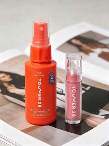 Sephora 美妝塔組合套裝，包含 28 支 ShineOn 保濕唇凍亮澤唇彩 1.36ml + SOS 日常救援舒緩面部噴霧 60ml，全方位唇部彩妝與肌膚護理噴霧便攜式化妝禮盒，適用於日常使用與送禮 - Facial Spray 60ml + Lip Jelly in Shade Pistachio 1.36ml - 查看 2