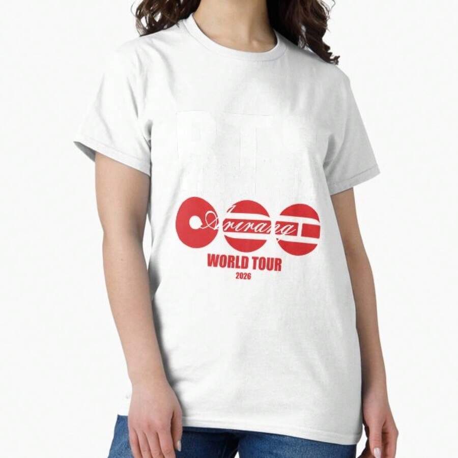 World Tour 2026 Jersey Tops,Summer Outfits Graphic Tee - White - View 1