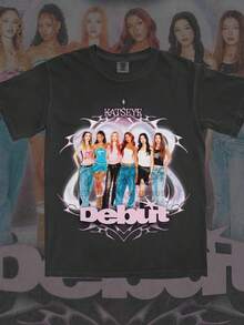 Camiseta KATSEYE 'Debut' Pop Star Dream Academy Eyekon SIS Soft Is Strong, merchandising, regalo para fans de , conciertos, giras, cumpleaños, Navidad. ¡Tallas para adultos y niños dispo - Negro - Ver 1
