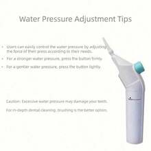SOKANY Portable Manual High-Pressure Water Flosser, Made Of ABS Material, High-Pressure Pulse Technology, Button Design, Detachable Nozzle, Perfect For Teeth Cleaning And Oral Care, No Electricity Required, Suitable For Home And Travel - White - View 9