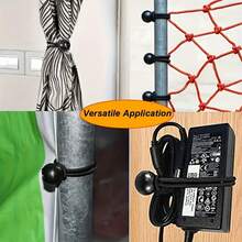 11/21/31Pcs Outdoor Tent Bungee Cord, Plastic Ball Tie, Trampoline Luggage Elastic Rope With Ball, Polka Dot Style, Black - Multicolor - View 9