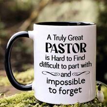 Regalos para pastores, regalos para pastores hombres, una taza de café con la frase "Un pastor verdaderamente grande es difícil de encontrar", regalos de agradecimiento para pastores, taza para pastores, regalo de cumpleaños para pastores, regalos para pastores, 11 oz - Multicolor - Ver 8
