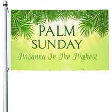 Flying Colors~Palm Sunday 2025 Banner - 3x5 Ft Polyester Flag, Easy To Hang, Ideal For Man Caves, Dorm Decor, Outdoor Parties,  Great Gift For Men And Women - 3x5ft(90*150cm) - 查看 1