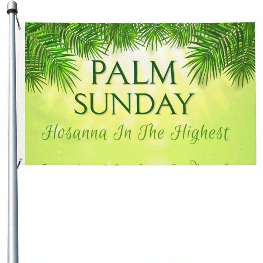 Flying Colors~Palm Sunday 2025 Banner - 3x5 Ft Polyester Flag, Easy To Hang, Ideal For Man Caves, Dorm Decor, Outdoor Parties,  Great Gift For Men And Women - 3x5ft(90*150cm) - 查看 1