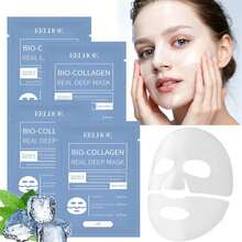 EELHOE 16pcs BioCollagen Real Deep Moisturizing Mask Anti-Wrinkle Lifting Face Mask With Hydrolyze Collagen Soluble Collagen Sheet Mask - Collagen - 查看 16