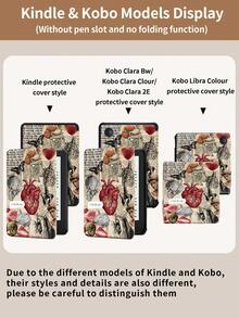 Kingsung Dark Personalized Collage Pattern Y-Shaped Folding Acrylic Tablet Case Compatible With Samsung Tablets/ Mini6/7/9.7/10.2/10.5/10.9/12.9/Pro 11, 10th Generation, Protective Cover Supports Multi-Angle Adjustment, Six Ways To Place The Bracket, Built-In Pen Slot, Anti-Drop Protection, Automatic Wake/Sleep.Compatible With Kindle Paperwhite 12th Gen 2024,Kindle 11th Gen 2022,Clara Colour. - Multicolor - View 11