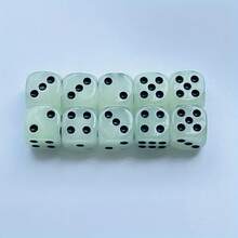 50pcs Glow-In-The-Dark Dice Set Suitable For Nightclub & Home Games, 14mm Luminous Durable Acrylic Resin Tabletop Gaming Dice With Glow For Board Games, Accessories, Durable For Night Parties And Role-Playing Games - View 4