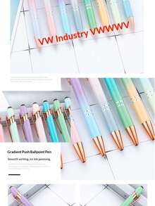 1/5/10pcs 2-In-1 Retractable Ballpoint Pens With Stylus Tips, Metal Stylus, 1.0mm Black Ink, Suitable For Office And School Supplies, Back To School - Multicolor - View 7
