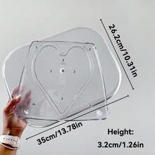 1pc 360° Rotating Non-Slip Lazy Susan Organizer For Fridge, Kitchen Countertop & Pantry - Clear Plastic Turntable For Easy Storage & Organization, Kitchen Storage Solution, Countertop Storage, Visible Contents, Kitchen Organizers And Storage - View 3