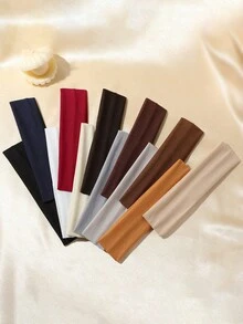 18件街頭風復古豹紋+純色女款髮箍，適合瑜伽、健身、跑步、攝影，女性髮飾 - 彩色 - 查看 5