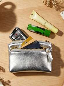 Stylish Women Coin Purse, Multi-Functional Portable Card Holder, Coin Wallet, Mini Wallet,PU Zippered Storage Bag,Slim Portable Credit Card Holder, Pocket Small Wallet, Suitable For Travel, Camping, School, Ideal Gift - Multicolor - View 3